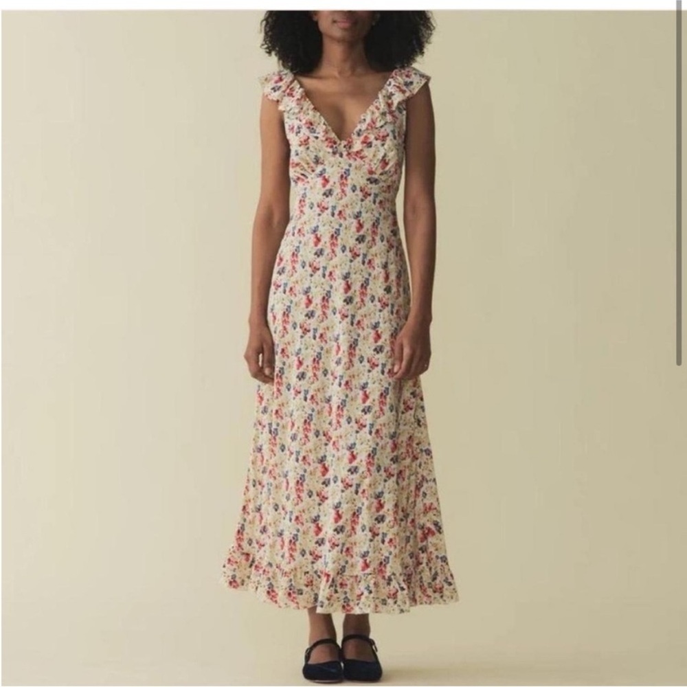 Doen silk blend Floral Sleeveless Dress NEW